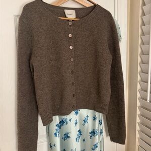 Reformation Brown Clara Cardigan